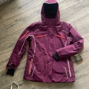 NWT Killtec coat ski snow coat size 16 cranbery color